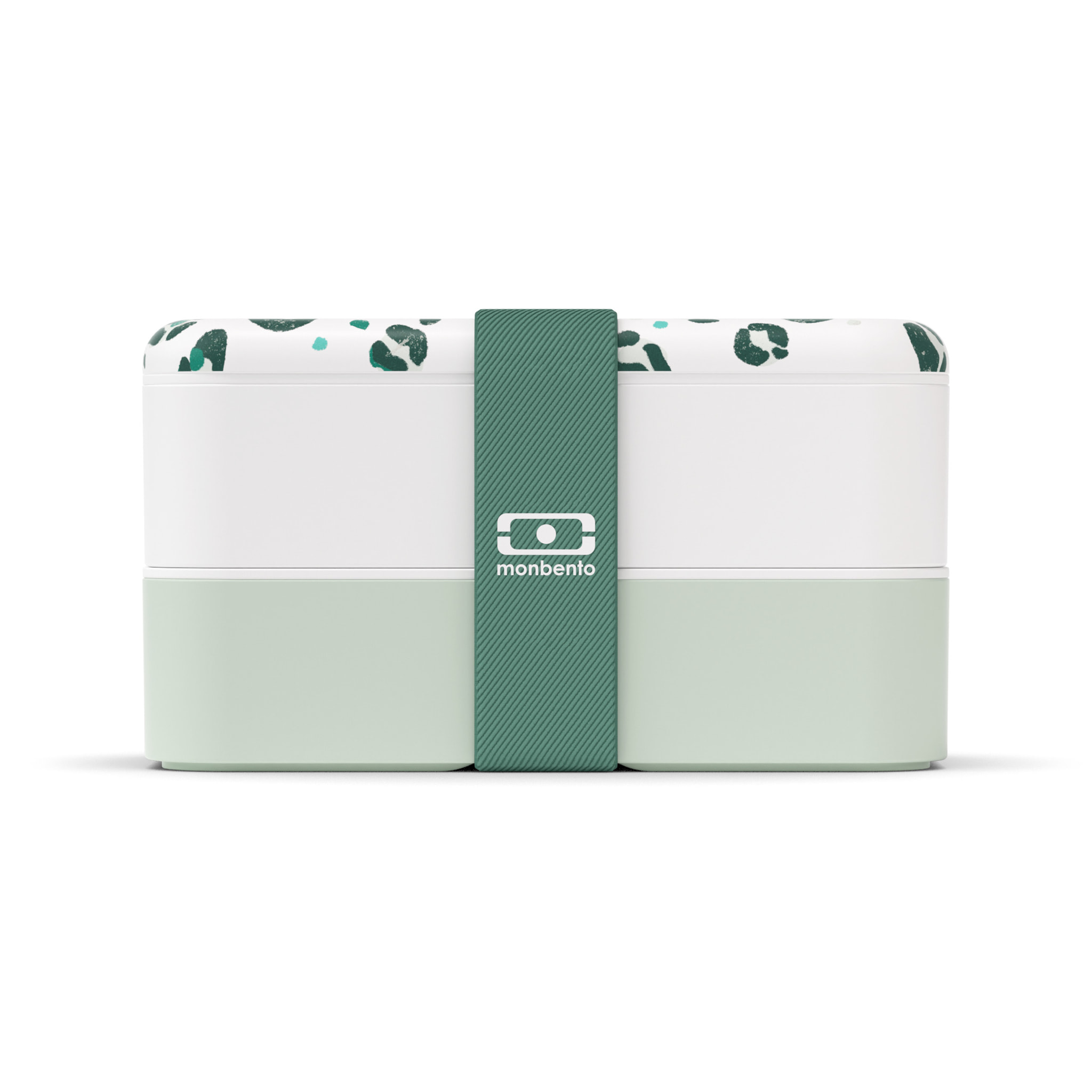 Lunch box 2 compartiments Original 1L Made in France vert Léopard