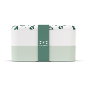 Lunch box 2 compartiments Original 1L Made in France vert Léopard