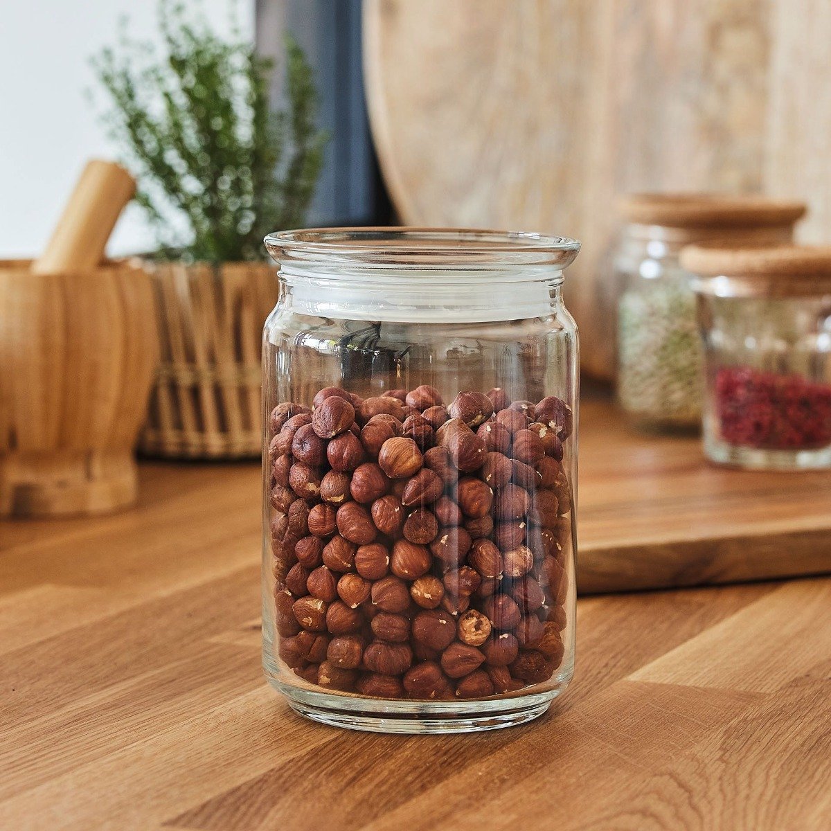 Lote de 2 tarros de conservación con tapa de vidrio- 2 x 1 L Pure Jar Glass - Luminarc