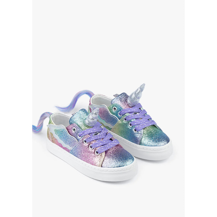 Zapatillas de Niña Unicornio Glitter Multicolor