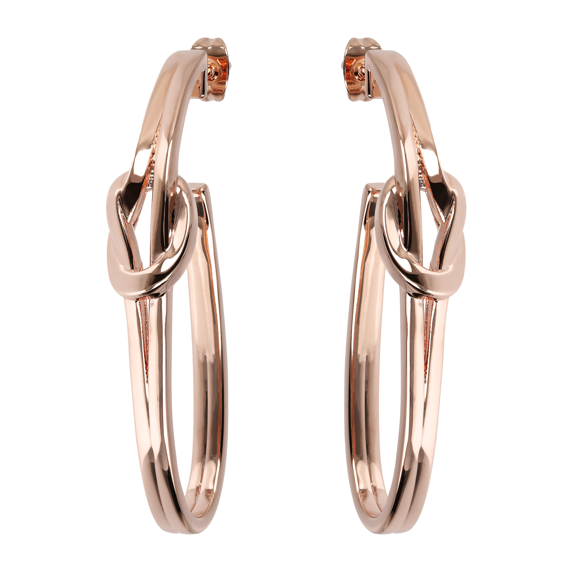 Orecchini Pendenti a Cerchio con Nodo