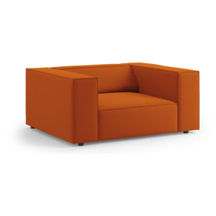 Fauteuil "Arendal" en velours terracotta