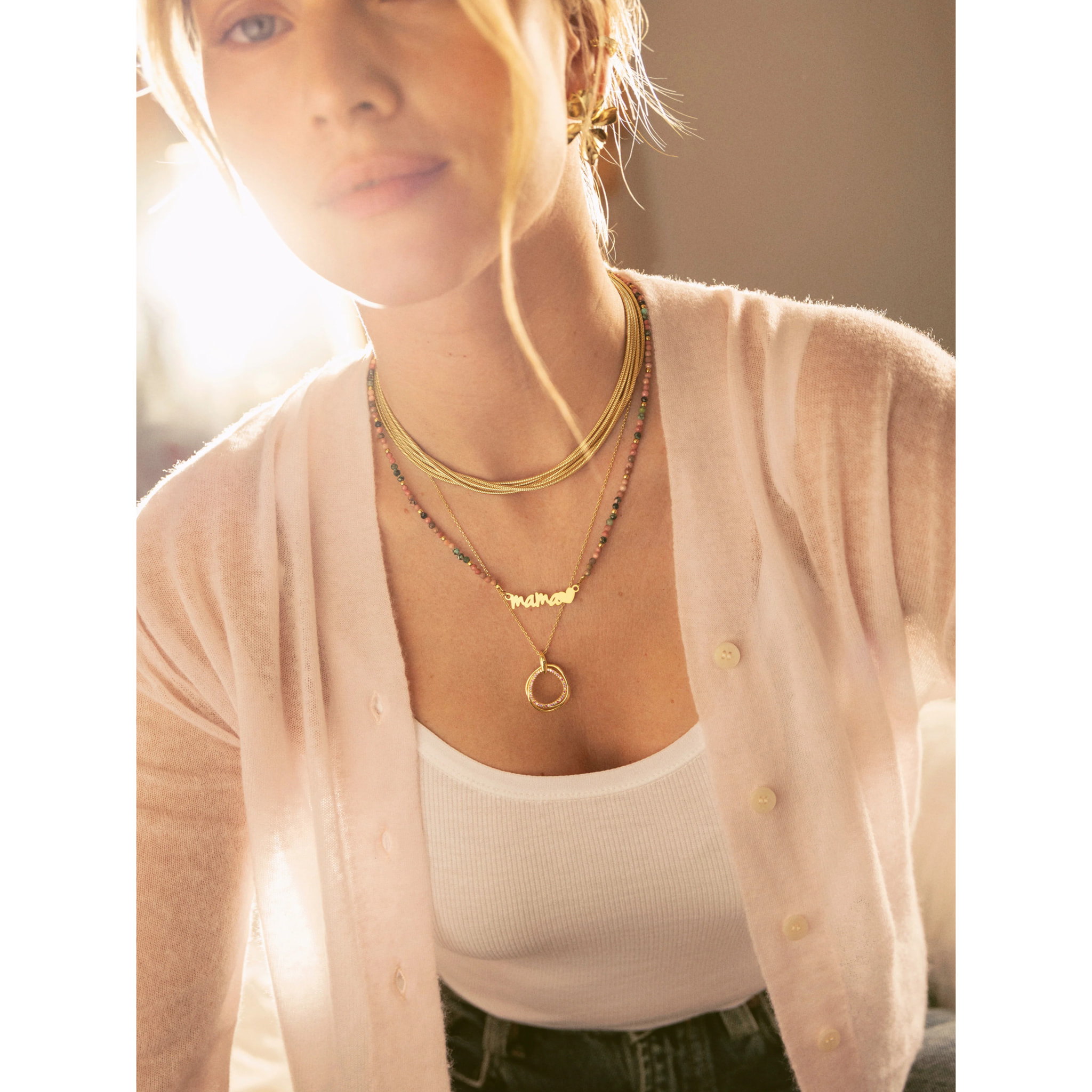 Collana Cleopatra in Acciaio Placcato Oro