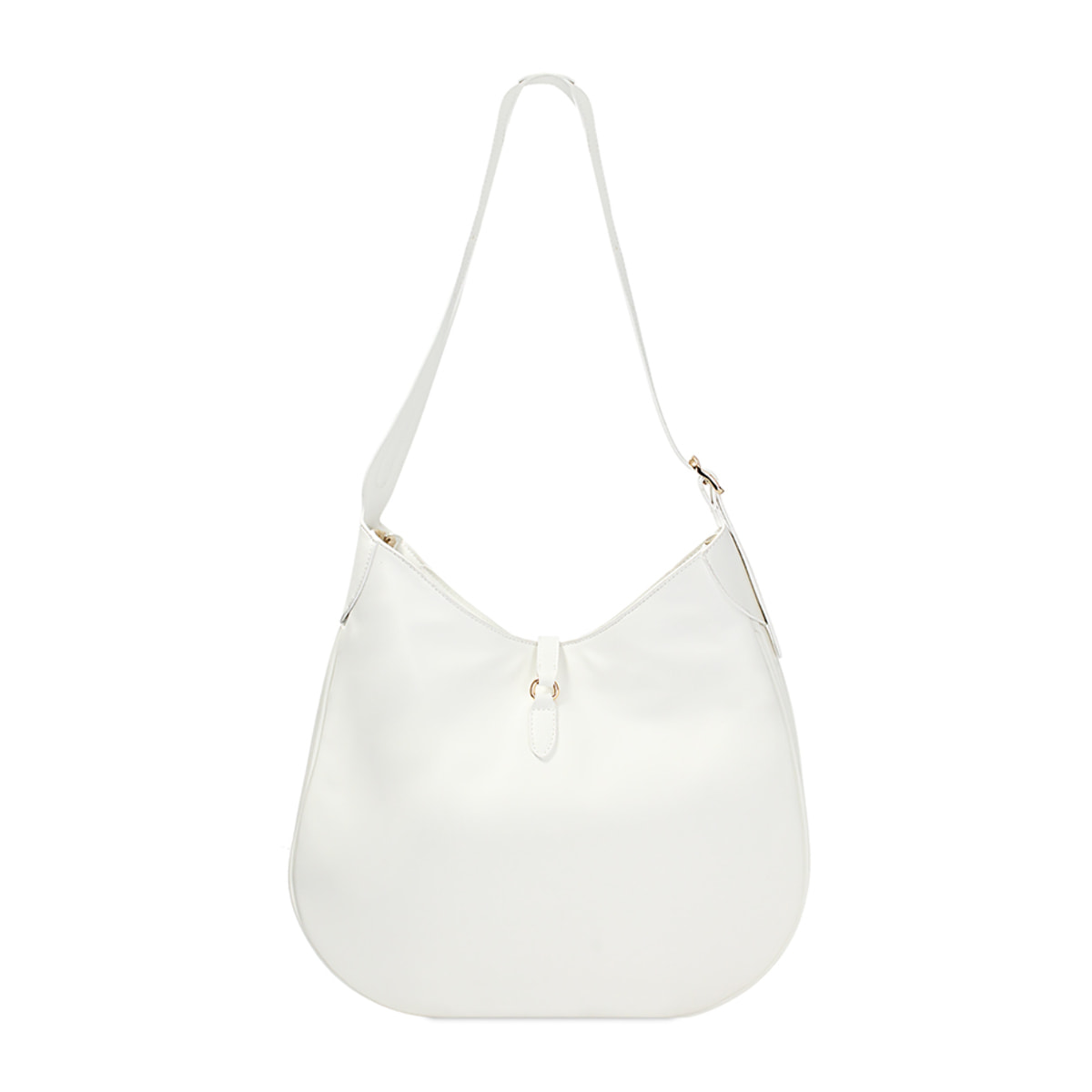 Borsa hobo a spalla bianca
