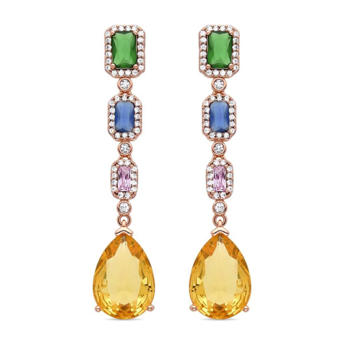 Pendientes Lux by Lux acabadoss en oro amarillo de 18K