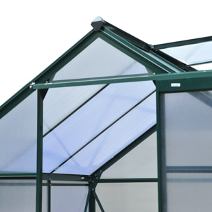 Serre de jardin polycarbonate alu. vert