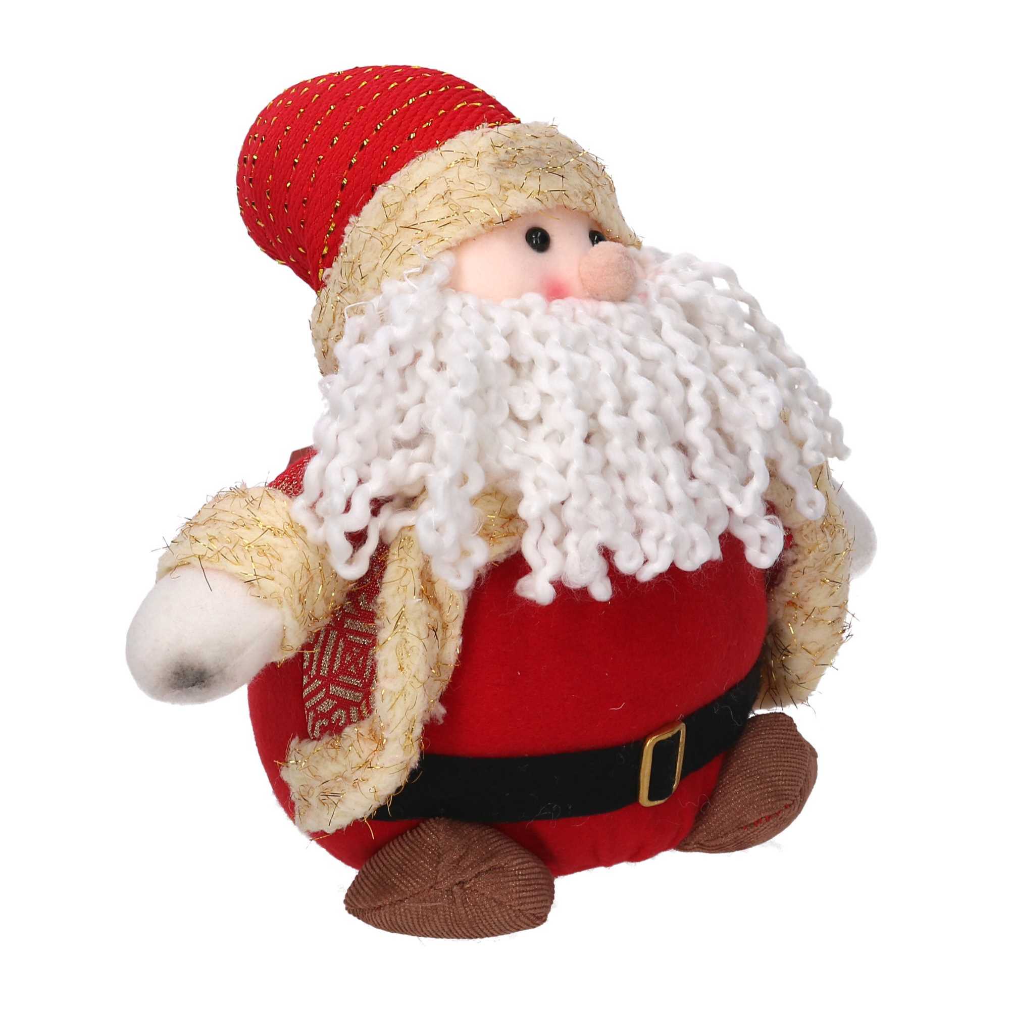 Babbo natale in tessuto rosso cm30x15h25