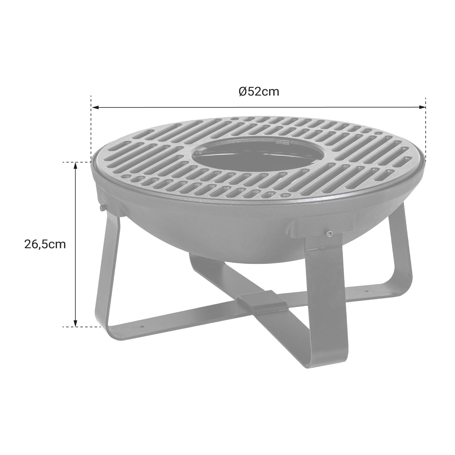 SOMAGIC - Brasero en fonte 52cm