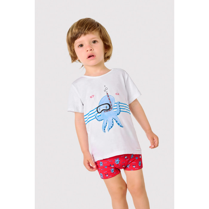 Set tessile con maglietta a maniche corte