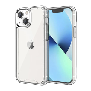 DAM Custodia Antiurto Armor Trasparente con Bordi Rinforzati per iPhone 13/14 7,43x1,06x14,95 Cm. Colore trasparente