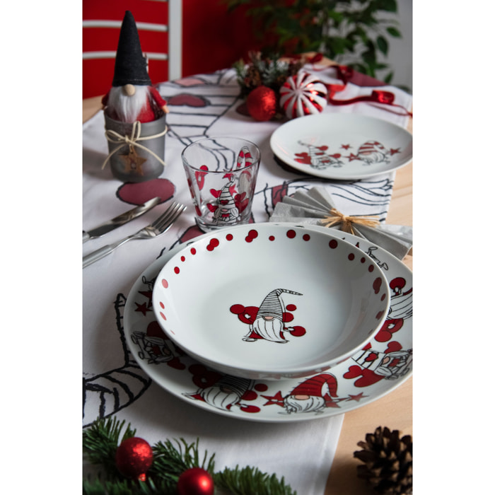 Set 6 Bicchieri Excelsa - Gnome Sweet Home, Vetro Multicolore