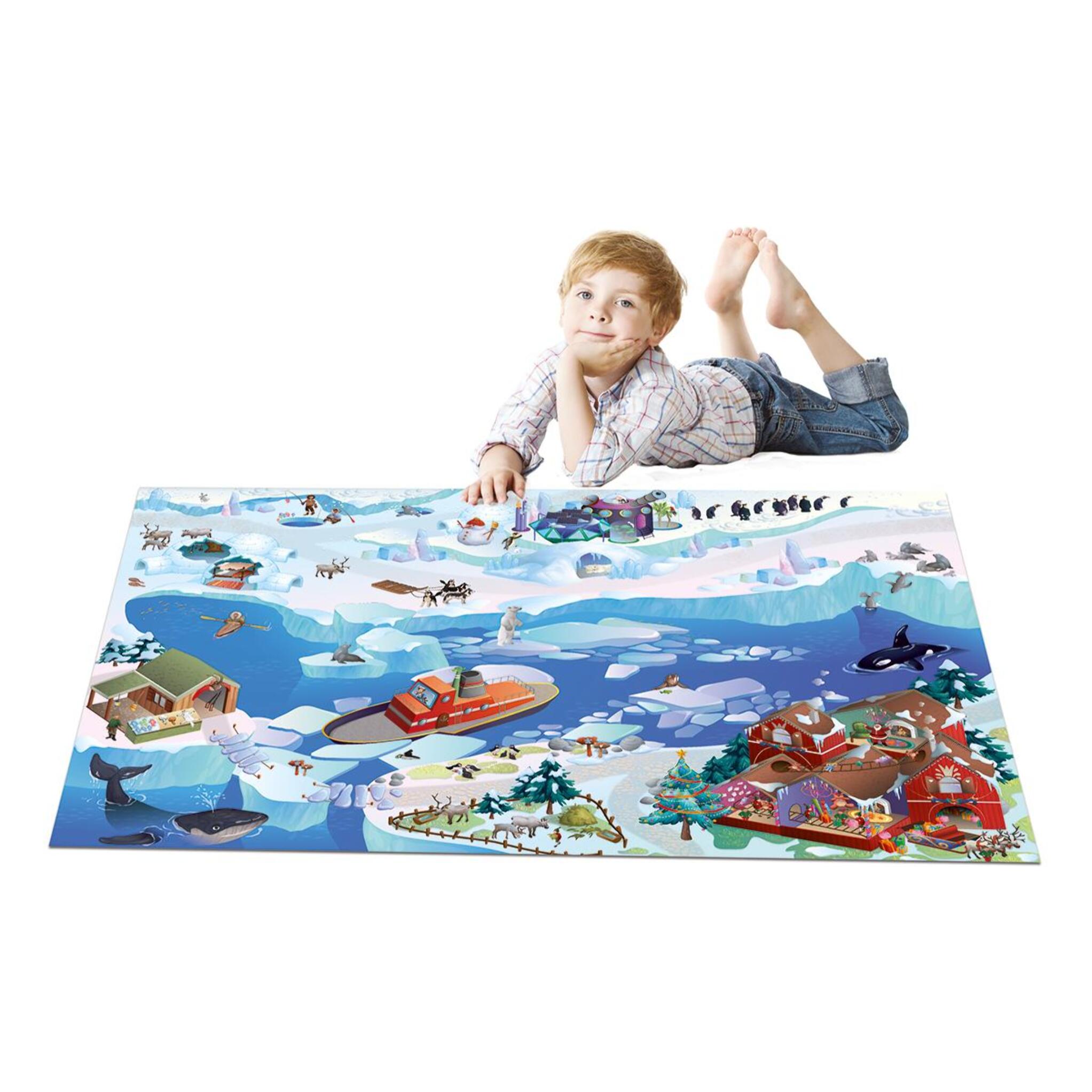 Tapis enfant sans velours Pôle Nord