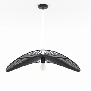 Suspension noire en papier de corde 75 cm - Mada