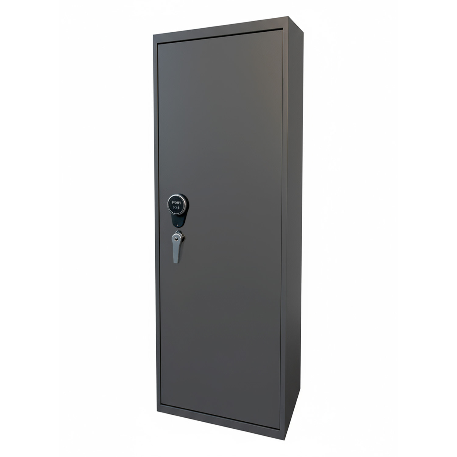 Armadio Portafucili Armi Blindato Fuciliera Acciaio Serratura Digitale Chiave Tesoretto Tasca Porta Oggetti Grigio Scuro 148x30x25 Cm 3 Posti