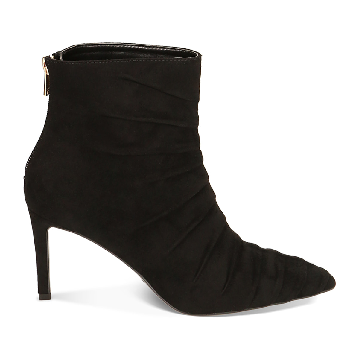 Stivaletti neri in microfibra, tacco 12 cm