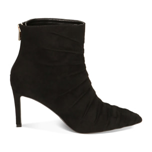 Stivaletti neri in microfibra, tacco 12 cm