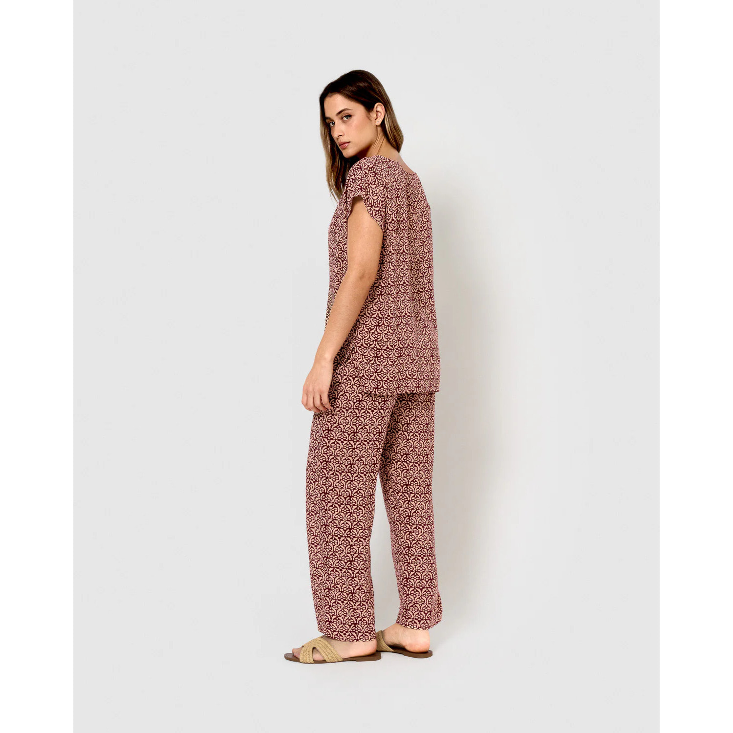 Blusa viscosa bosco buganvilla