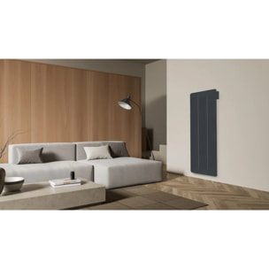 Radiateur électrique Vertical LCD Céramique + Film Gris Anthracite 2000W