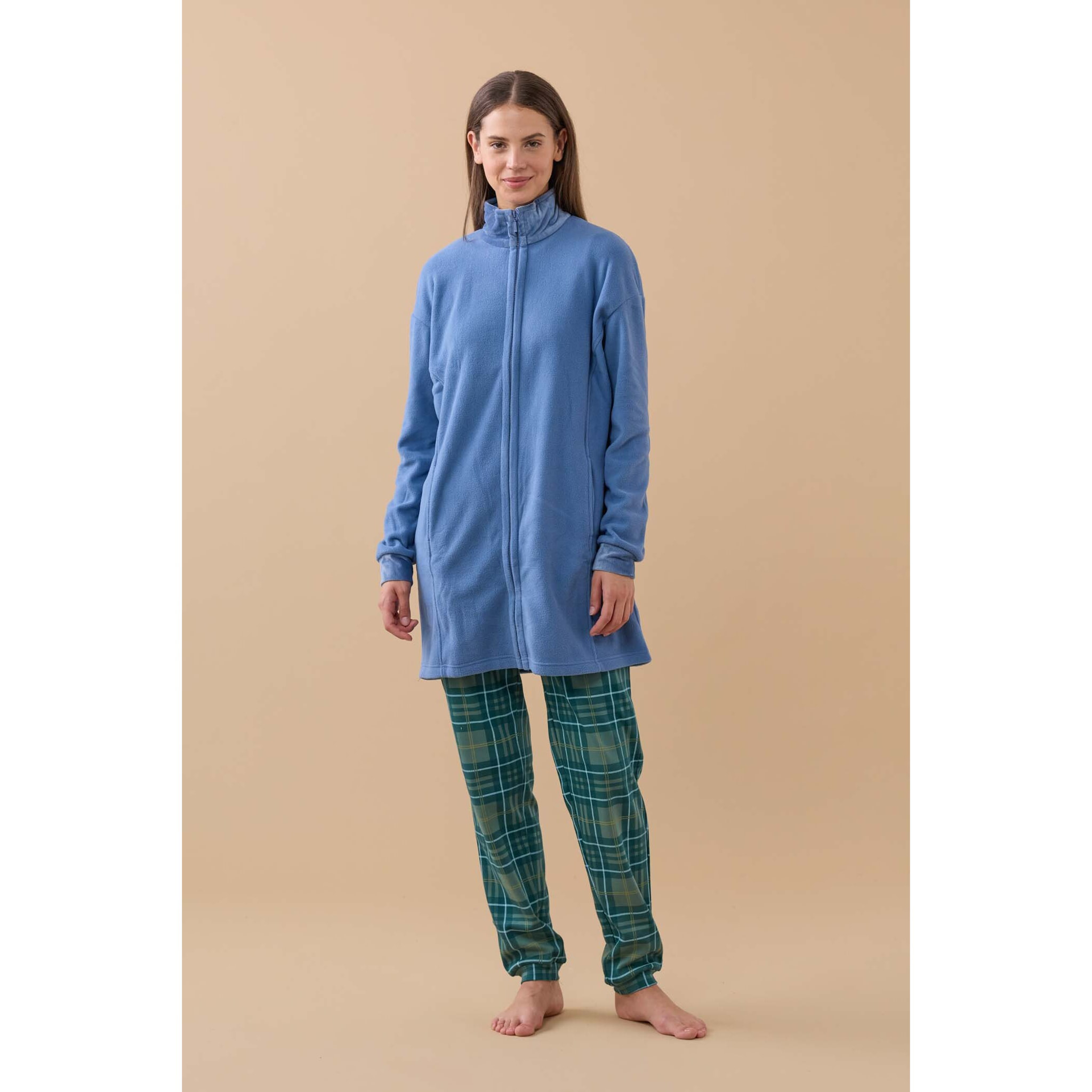 Vestaglia donna roar in pile con zip Noidinotte