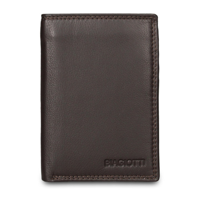 Portafoglio uomo vera pelle - Modello Astrea Prime - Casual - 9.0 x 13.0 x 2.0 cm