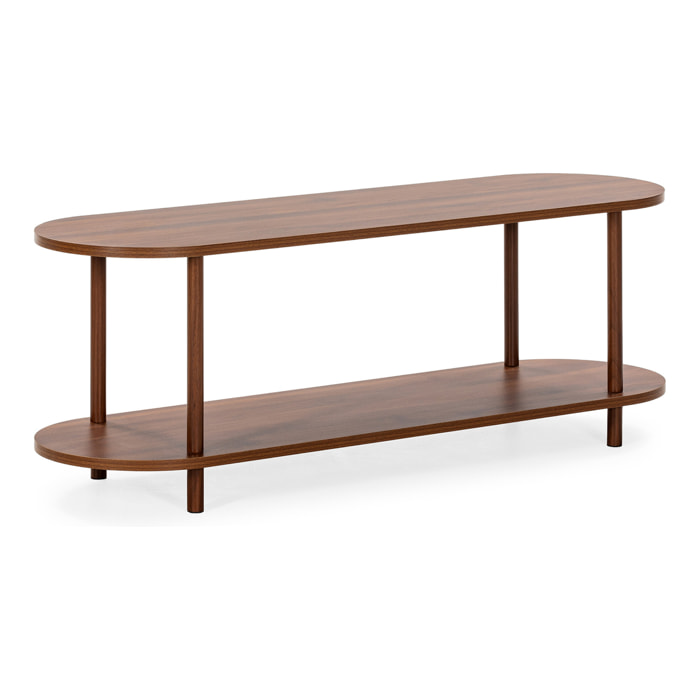 Mueble tv Montana 2 estantes efecto Nogal