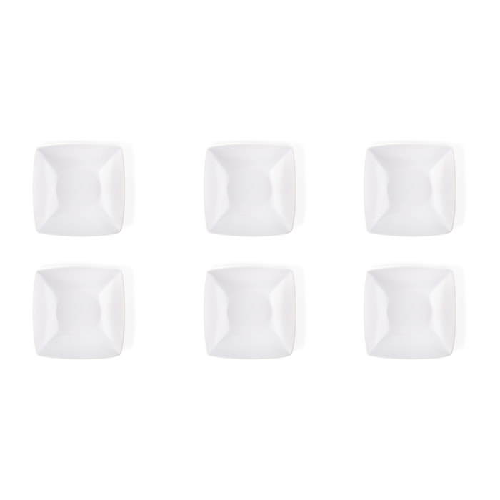 Set 6 piatti fondi Excelsa Eclipse, ceramica, bianco matte