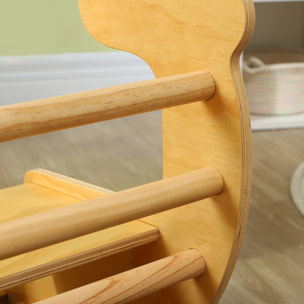 Arche d'escalade enfant jouet à bascule 2 en 1 bois pin naturel multicolore