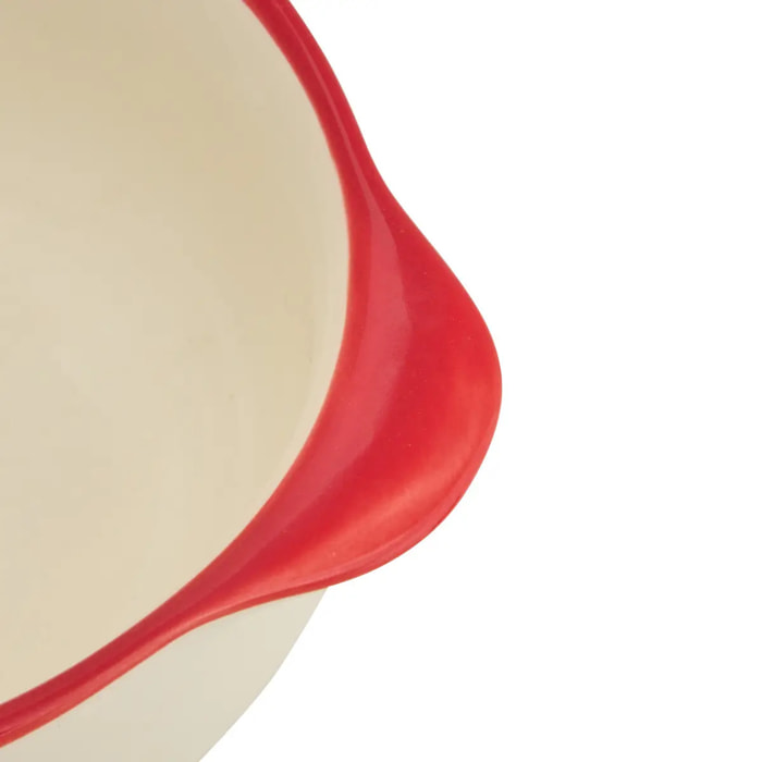 Bol motif coeurs Valentine blanc et rouge