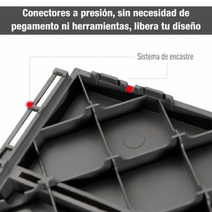 Outsunny Baldosas Cuadradas para Suelos Antideslizantes Exteriores Interiores Paquete de 9 Piezas 0.81 m² 30x30 cm Gris Oscuro