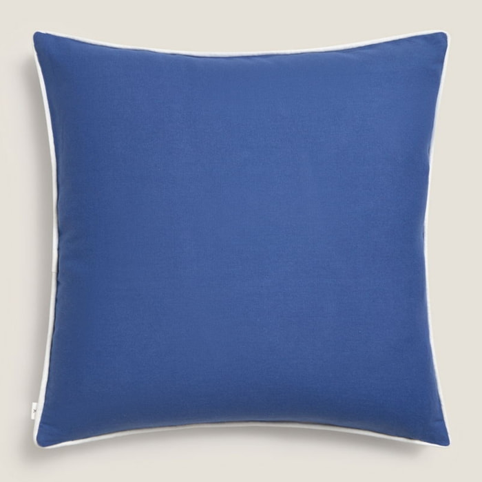 Funda de cojín algodón estrellas bordadas Creatu color azul Algodón