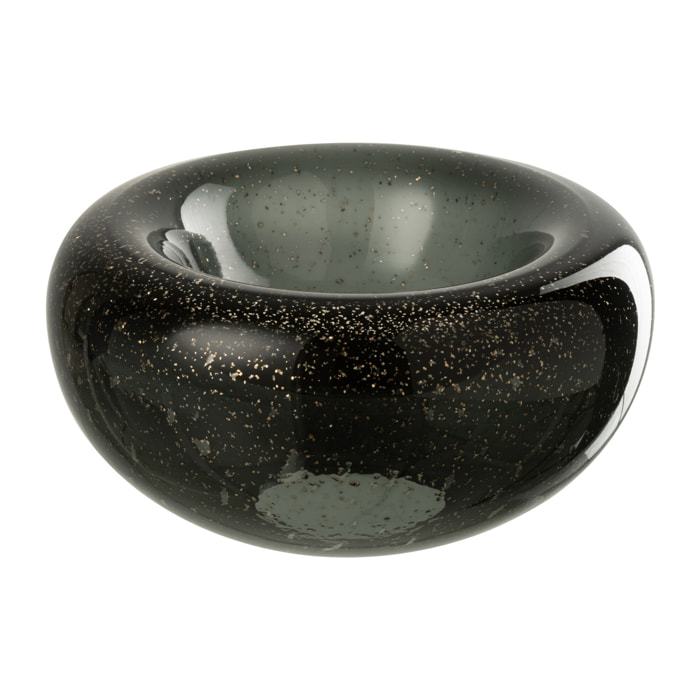 J-Line bol décoratif Carol - verre - noir - small