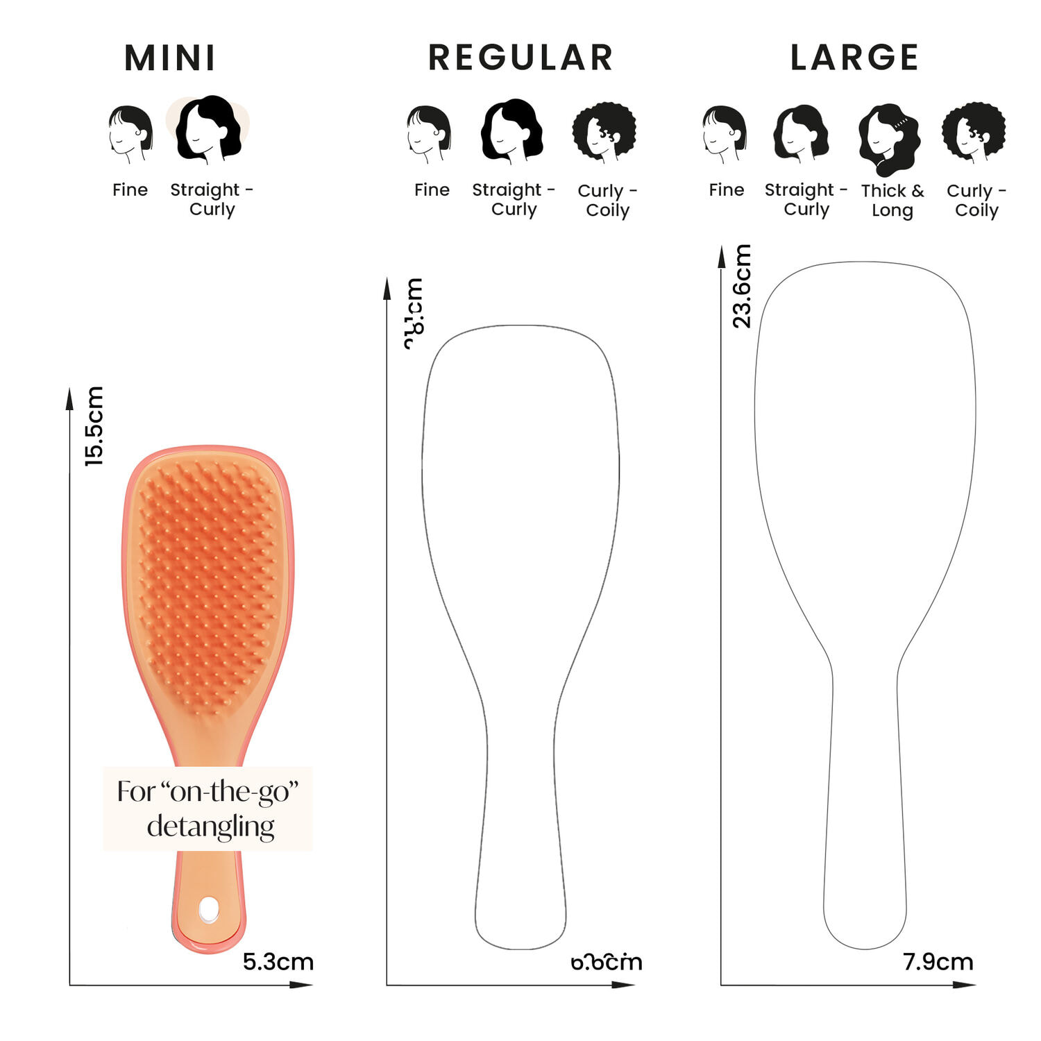 Mini The Ultimate Detangler - Brosse à Cheveux Electric Raspberry
