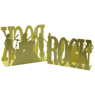 Set di 2 portariviste in metallo design rock crema cm35x12h24