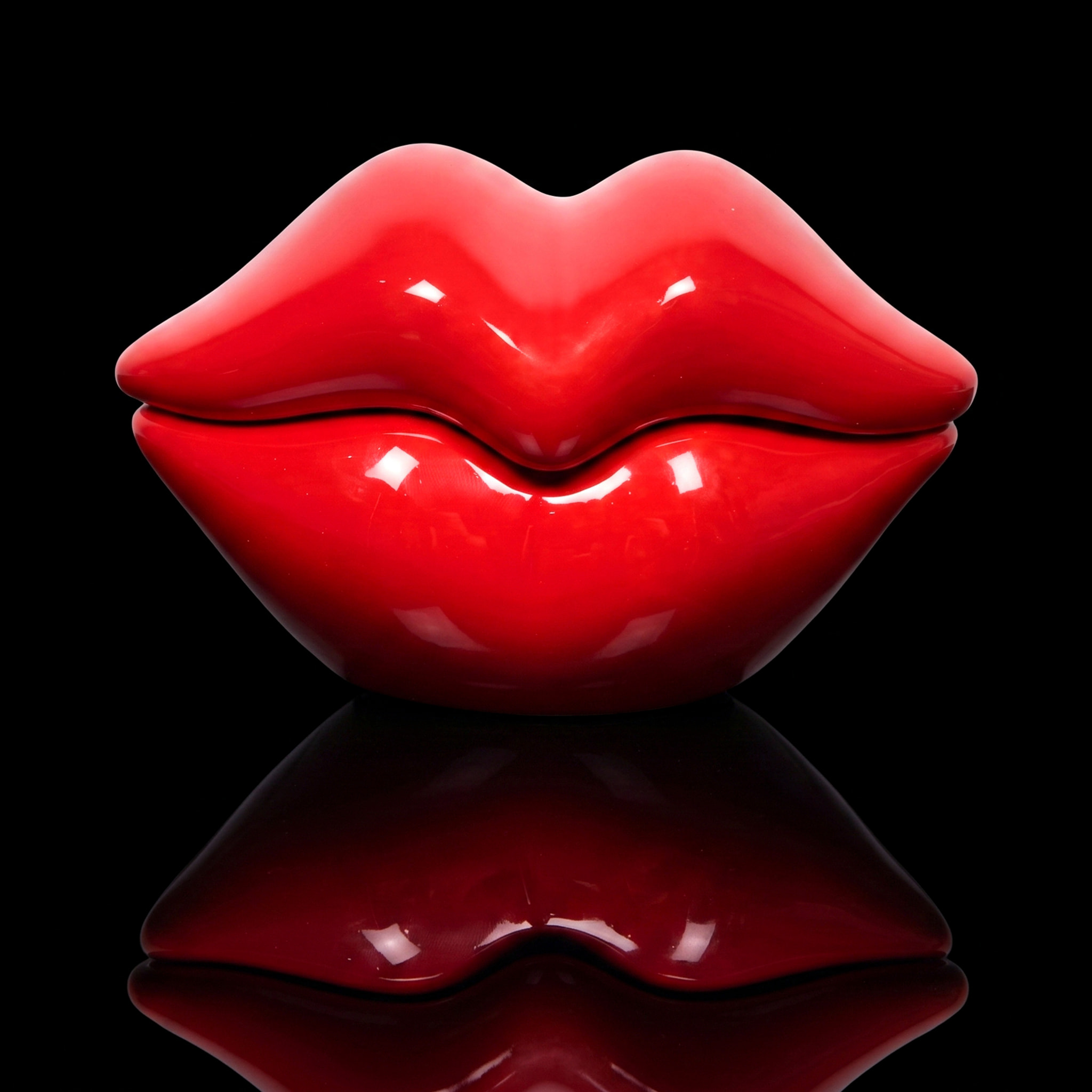 Bougie parfumée - THE CONCEPT FACTORY - Bouche - Décorative - Rouge