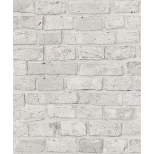 Papel pintado CERAMIKO, Brickwall blanco 53x1000 cm