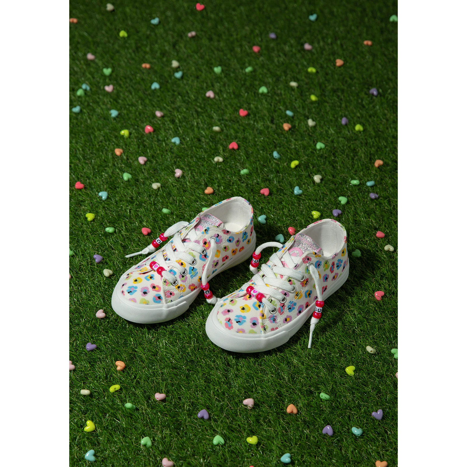 Zapatillas Flores Lona Blanco