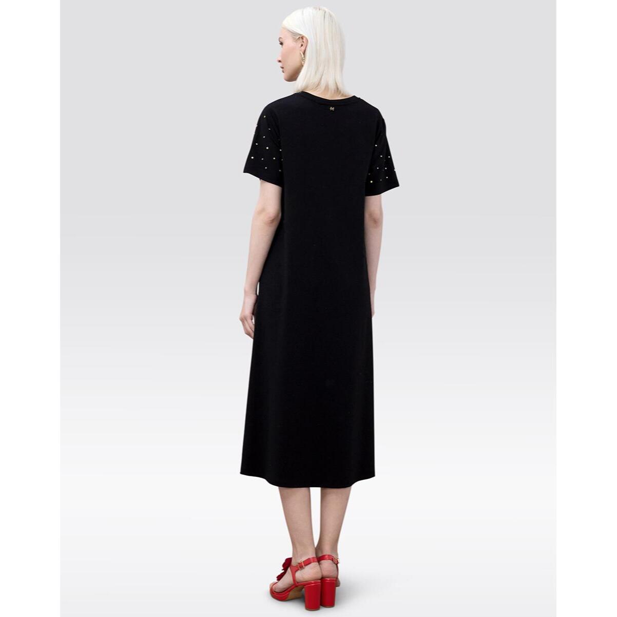 Abito a maniche corte con borchie