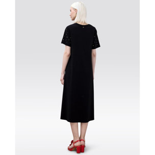 Abito a maniche corte con borchie