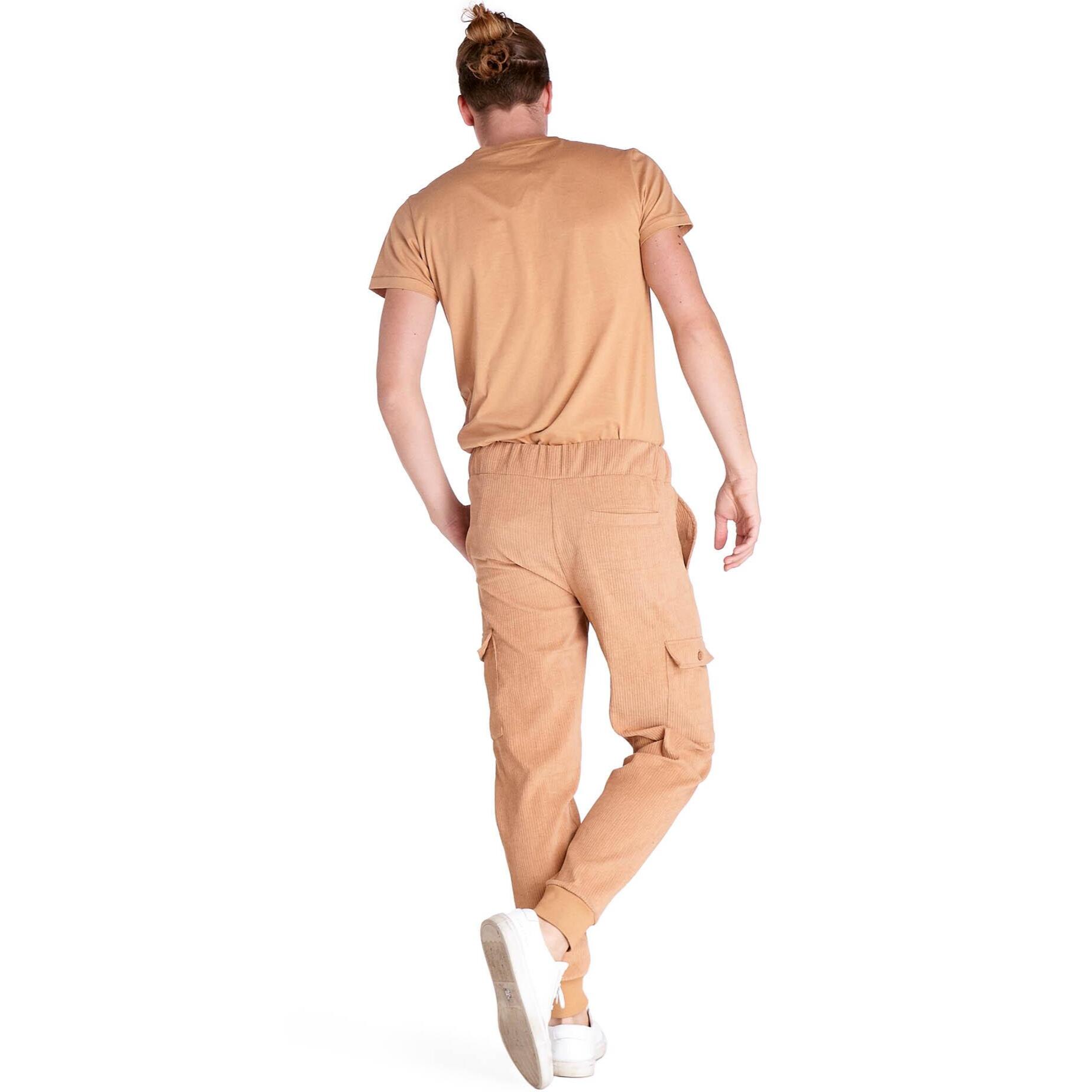 Pantaloni uomo cargo in velluto Neutrals