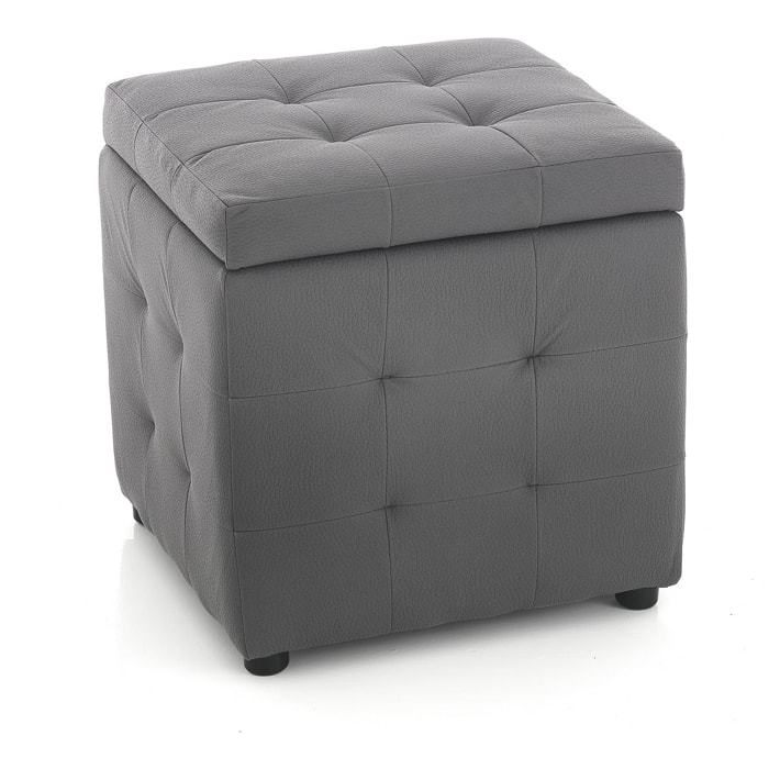 Tomasucci Pouf de rangement DADO GRIS FONCÉ