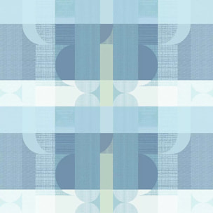 Nappe pur coton 220 g/m² motif jacquard bleu vert Mille textures bleu