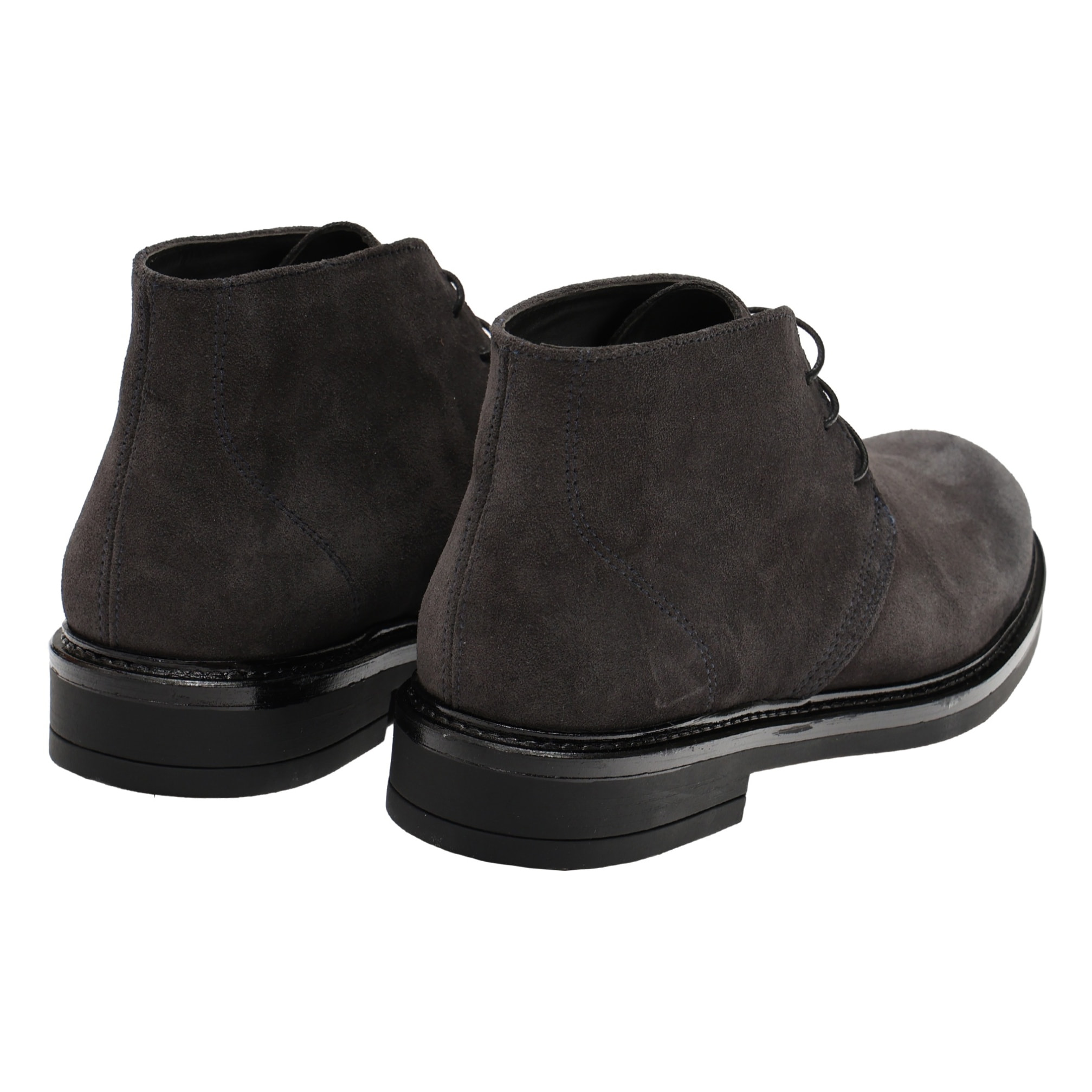 Polacchine stringate in camoscio