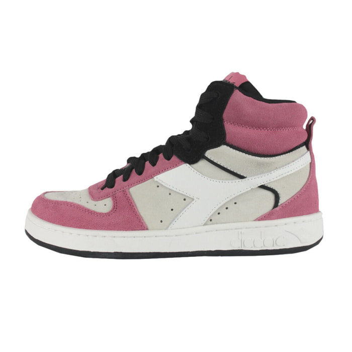 Zapatillas Sneaker para Mujer - DIADORA Magic basket mid suede wn 501.179011 01 C9996 White/Tea rose/Black