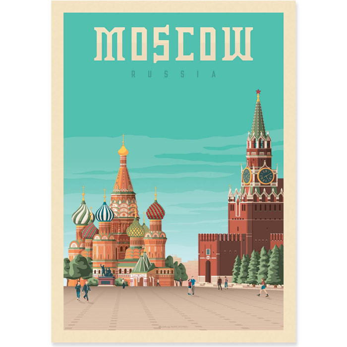 Affiche - Moscow - Olahoop Travel Posters