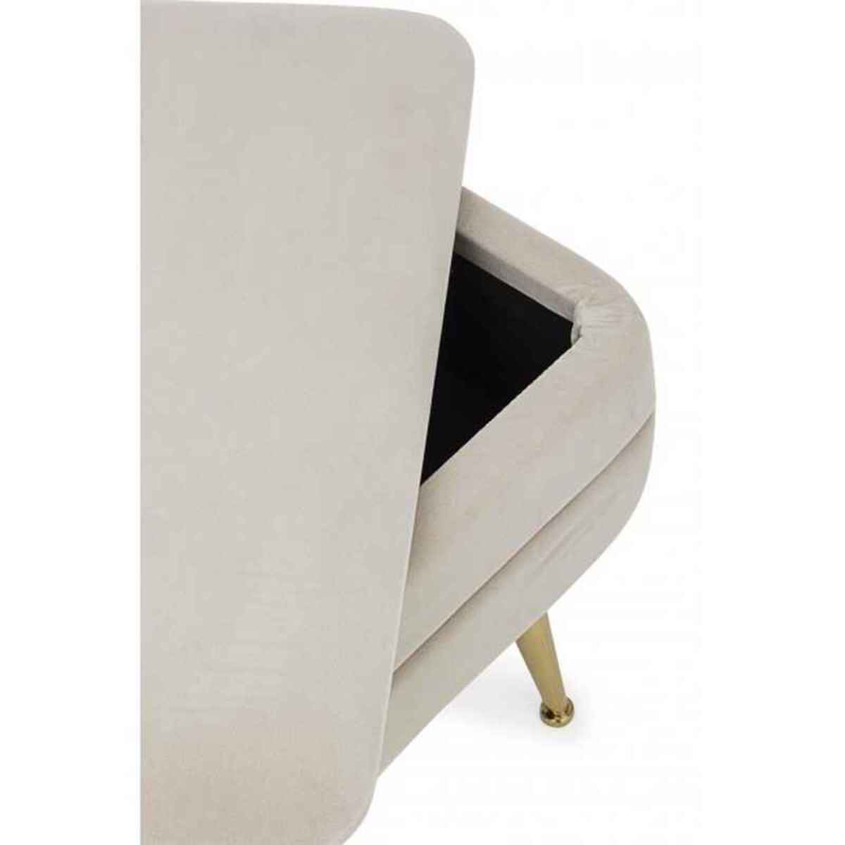 PANCA CONTENITORE PAVLINA BEIGE 50X35X42 cm