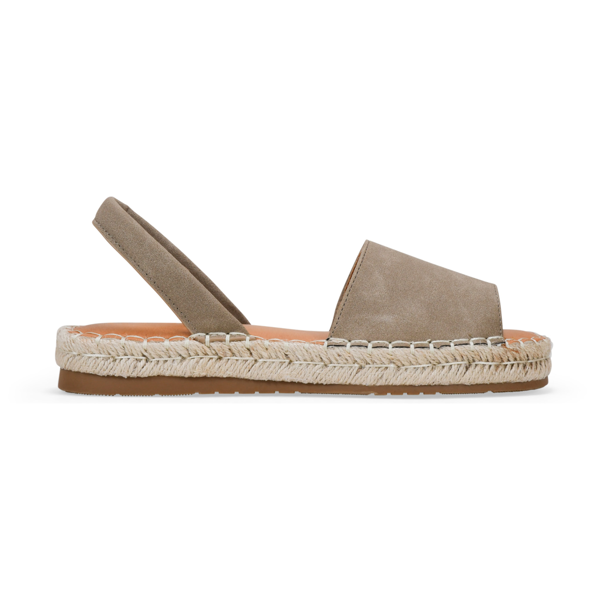 Alpargatas planas taupe con esparto