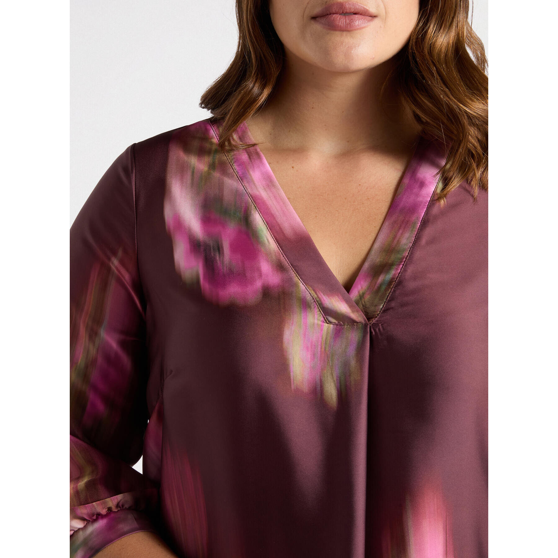 Fiorella Rubino - Blusa estampada difuminada - Fuchsia