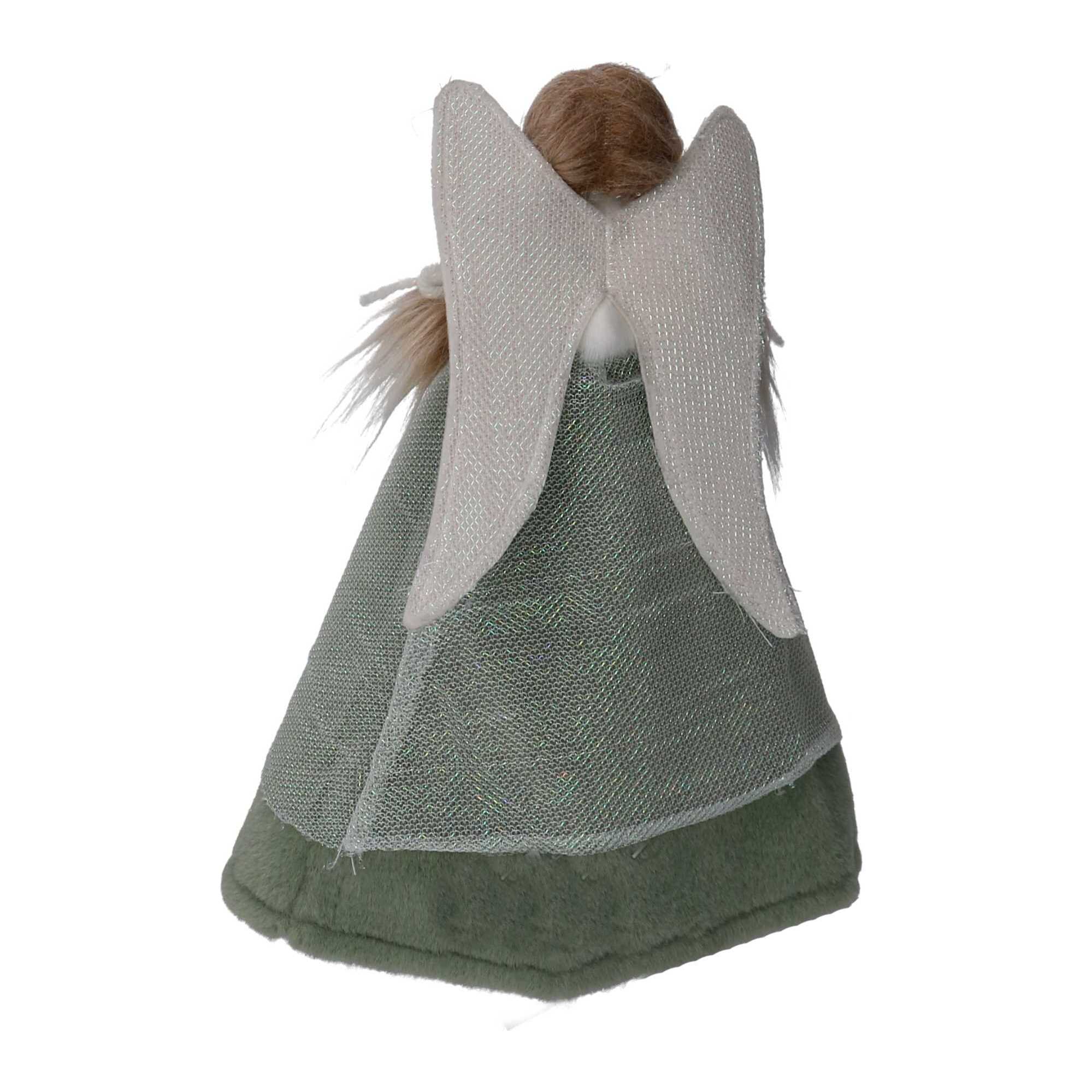 Angelo in tessuto verde cm23x15h39