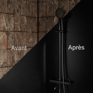 Pack 2 Panneaux Muraux en Aluminium Noir 90x210 cm + Profilés Noir - WALL'IT