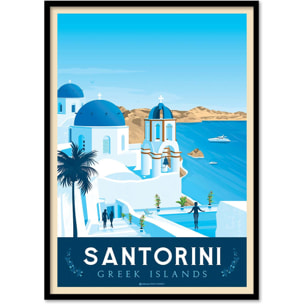 Affiche - Santorini - Olahoop Travel Posters